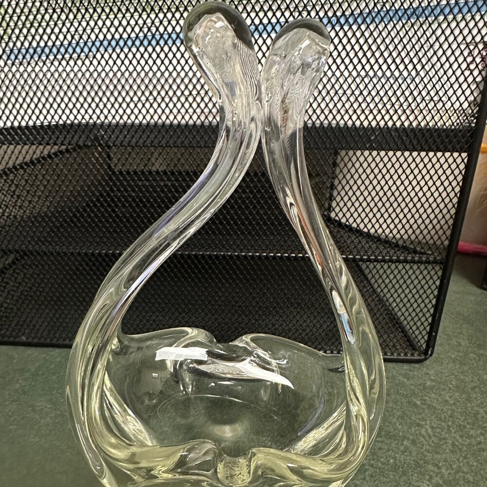 Vintage clear art glass